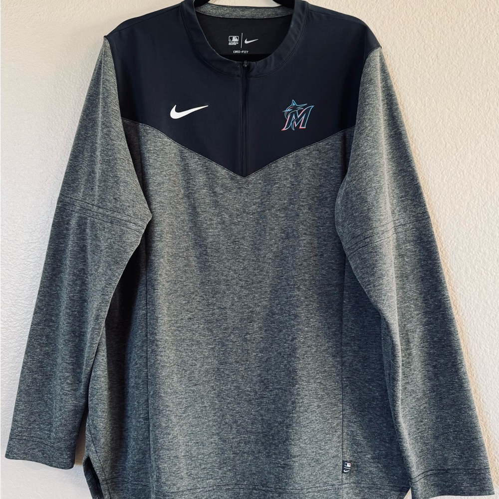 Nike Miami Marlins Authentic Collection Game Time 1/4 Zip | Men's XL
